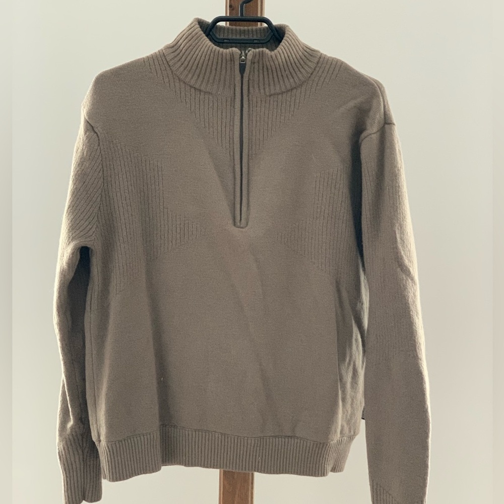 SUN ICE WINDSTOPPER| Lined Wool Quarter Zip Pullover